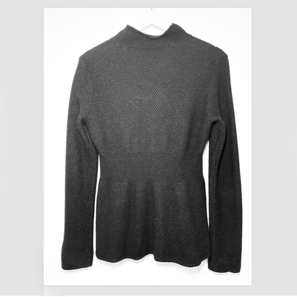 Classiques Entier Cardigan Sweater Y2K Black Cashmere Silk Wool Knit Shawl Med - Picture 2 of 7